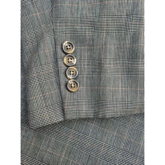 Lauren Ralph Lauren Blazer Mens 44L Glen Check Wool Blazer Wool Cashmere - Picture 9 of 10